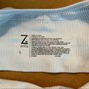 Zella Z by  Bralette Ribbed Seamless Longline Bralette in Blue Feather Sz L EUC Photo 8