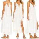 ASTR  the Label LIZBETH white gauze tie spaghetti strap plunge tiered maxi dress Photo 11