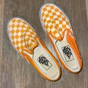 Vans Orange and White Checkered Slip On Photo 2