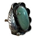 Vintage Green Turquoise Ring, Native American Indian Ring Sz 6.5 Photo 1
