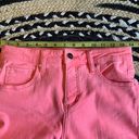 Risen High Rise Wide Leg Hot Pink Cargo Stretchy Jean Size 3/26 Photo 7