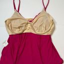 MiracleSuit  Magenta Ruched Swimwear Tankini Top Sz 14 Women Photo 3