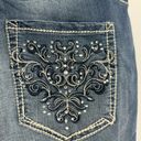 Lane Bryant  Denim Bermuda Shirts Bling Rhinestone Pockets Size 22 Photo 4