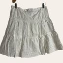 Juicy Couture Vintage  White Tiered Eyelet A-Line Mini Skirt Size Small Photo 4