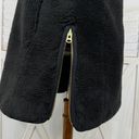 J.Crew  Faux Fur Plush Fleece Zip Up Teddy Jacket Coat Black Medium Photo 8