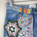 Urban Outfitters  BDG Patchwork Bohemian Maximalist High Waisted Flare Jeans Photo 3