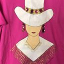 Fruit of the Loom The Girl From Ipanema Tee: RARE 1980s Vintage Unisex Western Cowgirl Jeweled top Photo 3