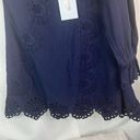 Hill House  Navy The  Mila Dress Eyelet One shoulder Dress Large Photo 10