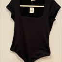 Free People NWT Intimately  Square Neck Cap Sleeve Thong Bodysuit Size L Photo 0