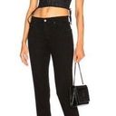 GRLFRND NWT  Belluci Black Straight Leg Jeans Jet Set White Contrast Stirrups 30 Photo 0