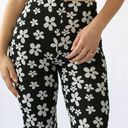 Urban Outfitters Bryn Pull-On Flare Pant Floral Black And White Photo 2