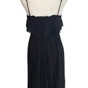 Aritzia Wilfred by  Black 100% Silk Slip Mini Ruffle Dress Party Size Medium Photo 5