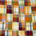 Pendleton  Skirt Womens 12 Orange Yellow Madras Plaid Patchwork Pencil Straight Photo 2