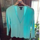 Krass&co Vintage NY& Cardigan Turquoise One Button Long Sleeves Women 90s/Y2K Photo 8