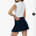 American Apparel Navy Pleated Mini Skirt Photo 1