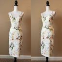 Oasis  | Cream Floral Midi Dress Sz 12 Photo 10