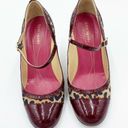 Kate Spade  Size 6.5 M Kelsey Leopard Print Patent Leather Mary Jane Pumps Heels Photo 1