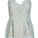 City Chic  So Fancy Sea foam Floral Lace V Neck Spaghetti Strap Peplum Top Photo 10