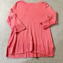 J.Jill  Womens Top Size XS Pink Linen Tunic Boho 3/4 Sleeve Knit Lagenlook Boho Photo 10