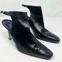 Ralph Lauren Collection Purple Label Leather Slingback Heels Size 10 Black Photo 0