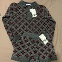 ZARA NWT  set argyle knit polo sweater and knit short Photo 1