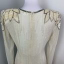 Oleg Cassini Vintage Ivory Black Tie by  Beaded Dress Photo 10