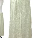 Vince  Stone Dot Draped Midi Maxi Skirt in Celery Sage Cream Size 2 Silk Wrap Photo 2