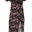 Elliatt  MAVIS LINEN MIDI DRESS XS FLORAL PRINT GARDEN DREAMS OFF THE SHOULDER Photo 0