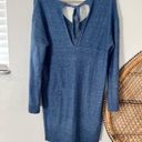 American Eagle blue long sleeve sweater dress size medium Photo 4