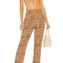 We Wore What NWT  XS Tiger Print High Rise Flare Pants Photo 2