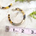 The Bar Gold Accent Tortoise Hoop Earrings Photo 2