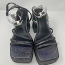 ALDO NEW  Landabriver Metallic Platform Sandals 8.5 Pewter Square Toe Ankle Strap Photo 7