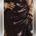 Pilcro  Anthropologie M Sequin Slim Dress With Slit Plum Prune Size Medium NWT Photo 2