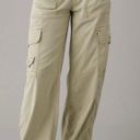 American Eagle AE Dreamy Drape Stretch Cargo Super High-Rise Baggy Wide-Leg Pant (faded olive) Photo 0