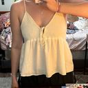 American Eagle flowy off-white tank Photo 3