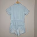 Bluivy Light Blue Denim Distressed Shorts Romper Size Small Photo 4