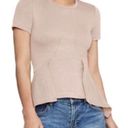 BCBG MaxAzria Knit Bare Pink Peplum Top Photo 0