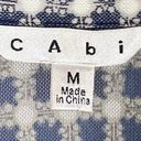 CAbi  #736 Sheer Mesh Navy and White Plaid Button Down Shirt Size Medium Photo 4