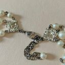 American Vintage Vintage “Esme” Three Strand Pearl Chain Silver Necklace 19” Classic Feminine Photo 6