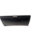 Banana Republic VTG Y2K  Black Leather Embossed Thin Clutch Women’s Taylor Swift Photo 1