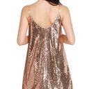 Champagne Sequin Slip On Sweetheart Dress Gold Photo 2