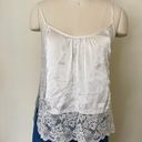 In Bloom White Silly Tank With Lace Side Panels  Photo 0