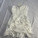 Angel Biba NWT M Medium MAGIC MOMENT RUCHED DRAWSTRING MINI DRESS WHITE Bachelorette Photo 3