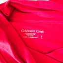 Coldwater Creek Criss Cross V-Neck Red Long Sleeve Tee Size Large Photo 2