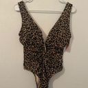 Victoria's Secret  Leopard One Piece Swimsuit V Neck Size Medium NWT Photo 0