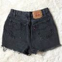 Levi's Vintage Levi’s High Rise Button Fly Faded Black Distressed Shorts made in USA Photo 0