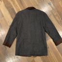 Houndstooth Harve Benard Vintage  Leather Trim Blazer Jacket Size Medium Photo 7