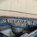 American Eagle Kick Boot Stretch Denim Jeans Distressed Knee Womens 14 Short Photo 3