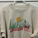 American Eagle AE Super Soft Fleece Oversized Vintage Crew Neck Sweatshirt Photo 3