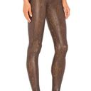 Spanx  Faux Leather Snakeskin Legging Brown Snakeskin Womens Size XS Photo 2